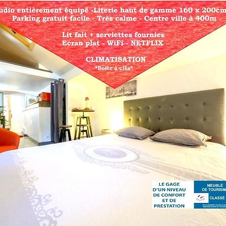 Studio, Lit Queen Size, NETFLIX et WIFI, parking, HYPERCENTRE a 400m, lave vaisselle, arrivee tardive possible avec boite a cles Albertville Extérieur photo
